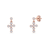 Cross Drop Earrings