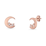Moon & Star Stud Earrings