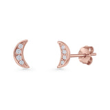 Half Moon Stud Earring