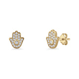 Hamsa Hand Stud Earrings