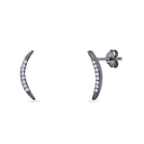 Crescent Moon Stud Earrings
