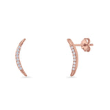Crescent Moon Stud Earrings