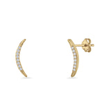Crescent Moon Stud Earrings