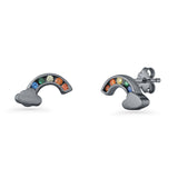 Rainbow Cloud Stud Earring