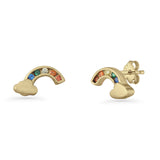 Rainbow Cloud Stud Earring