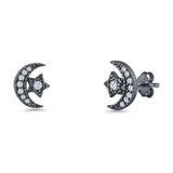 Moon & Star Stud Earrings