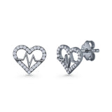 Heart Beat Wave Stud Earring