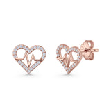 Heart Beat Wave Stud Earring