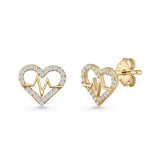 Heart Beat Wave Stud Earring