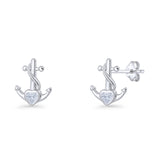 Anchor Stud Earrings