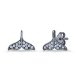 Whale Tail Stud Earrings