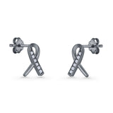 Ribbon Stud Earring