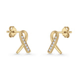 Ribbon Stud Earring