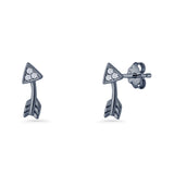 Curved Arrow Stud Earrings