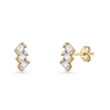 Zig Zag Trio Stud Earrings