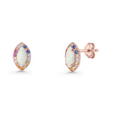 Marquise Solitaire Stud Earrings