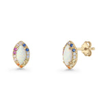 Marquise Solitaire Stud Earrings