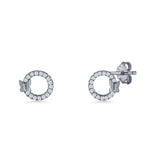 Open Circle Stud Earrings