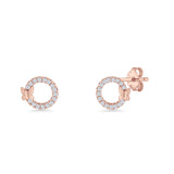 Open Circle Stud Earrings