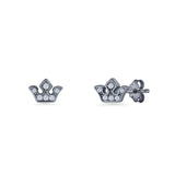 Princess Crown Stud Earrings