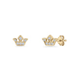 Princess Crown Stud Earrings