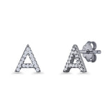 Initial A Stud Earrings