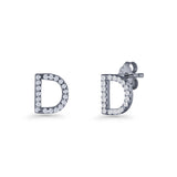 Initial D Stud Earrings