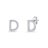 Initial D Stud Earrings