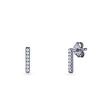 Initial I Stud Earrings