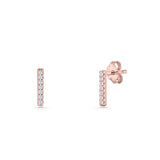 Initial I Stud Earrings