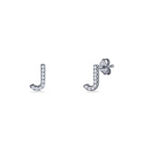 Initial J Stud Earrings