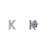 Initial K Stud Earrings