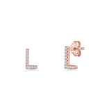 Initial L Stud Earrings