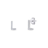 Initial L Stud Earrings