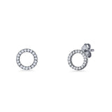 Initial O Stud Earrings