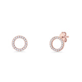 Initial O Stud Earrings