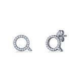 Initial Q Stud Earrings