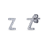 Initial Z Stud Earrings