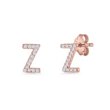 Initial Z Stud Earrings