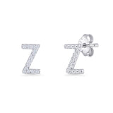 Initial Z Stud Earrings