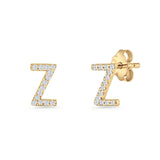 Initial Z Stud Earrings