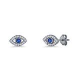 Minimalist Evil Eye Stud Earrings