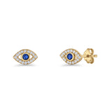 Minimalist Evil Eye Stud Earrings