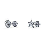 Starfish & Shell Stud Earrings