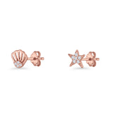 Starfish & Shell Stud Earrings