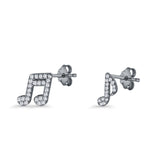 Musical Note Stud Earrings