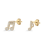 Musical Note Stud Earrings