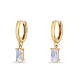 Emerald Cut Hoop Earring
