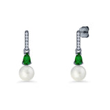 Drop Dangle CZ Stud Earrings