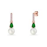 Drop Dangle CZ Stud Earrings